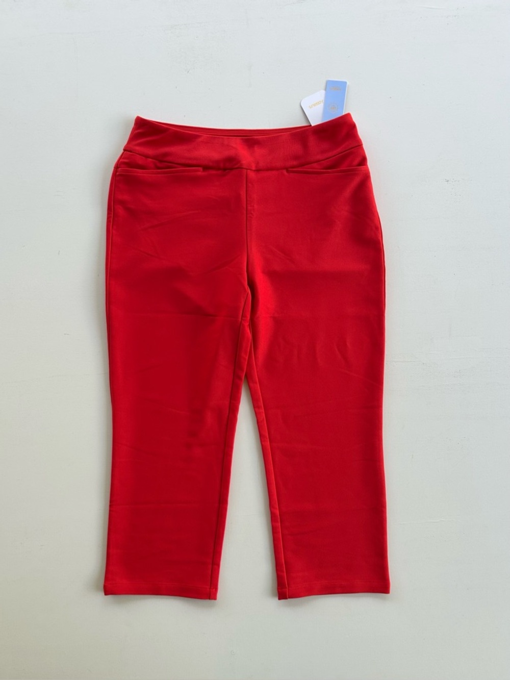 Acegolfs Eagle 22 Inch Performance Stretch Capri Pants UPF Red Women Size Medium
